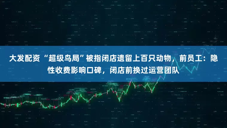 大发配资 “超级鸟局”被指闭店遗留上百只动物，前员工：隐性收费影响口碑，闭店前换过运营团队